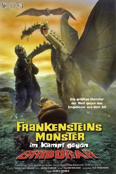 Frankensteins Monster im Kampf gegen Ghidorah